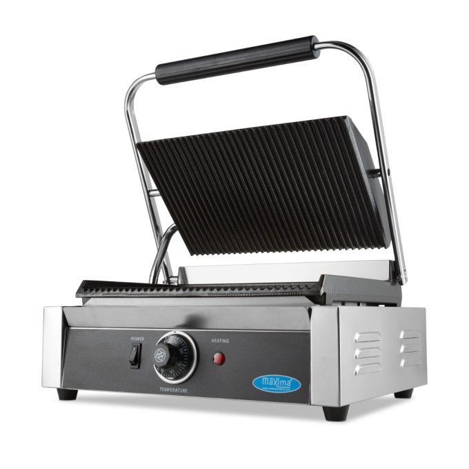 Grill contact - rainuré - plaque de gril simple - 33,5 cm Maxima 09300436