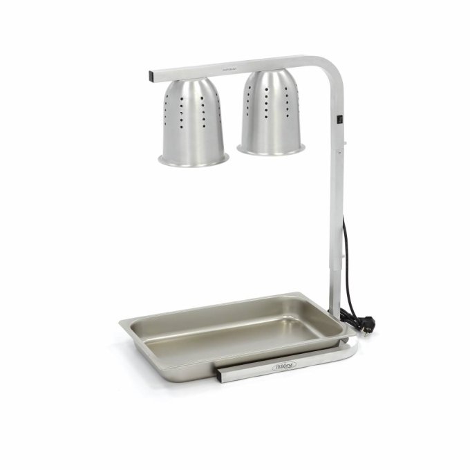 Lampe chauffante x2 incl. récipient 1/1 GN Maxima 09362041