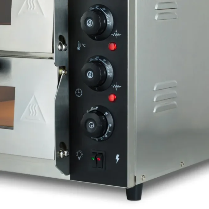 Four à pizza - s'adapte à 2 pizzas Ø40 cm - double étage  NEUF MAXIMA 09362155 -