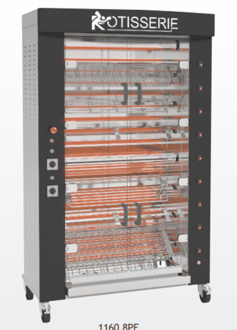 Rôtissoire électrique 8 broches 32/40 poulets ROTISOL 1160.8PE