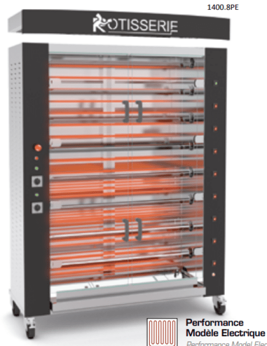Rôtissoire électrique 8 broches 40/48 poulets ROTISOL 1400.8PE 