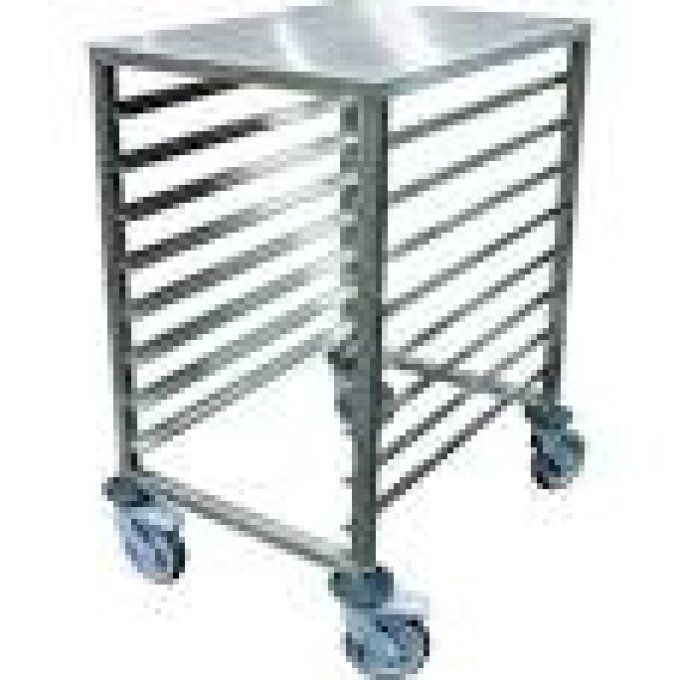 Échelle basse+roulettes 10 niveaux pour grilles 600x400mm L2G BMP SCHB6040-8