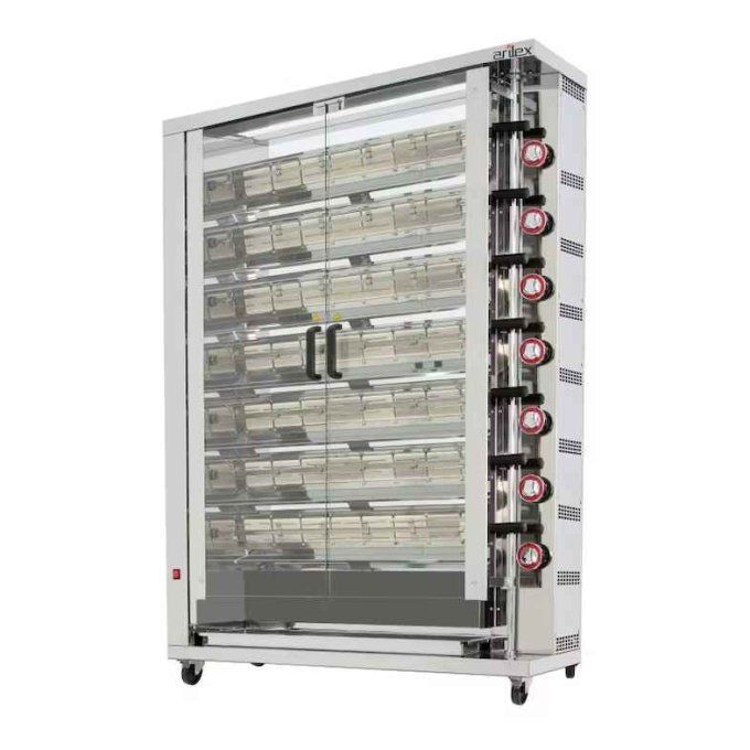 Rôtissoire à Gaz 7 Broches 28-42 poulets ARILEX 7ASG 