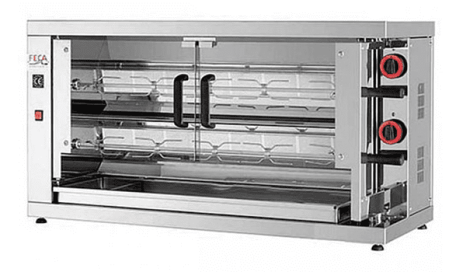 Rôtissoire électrique 2 broches, 10 à 12 poulets - FECA 210-EKO-E