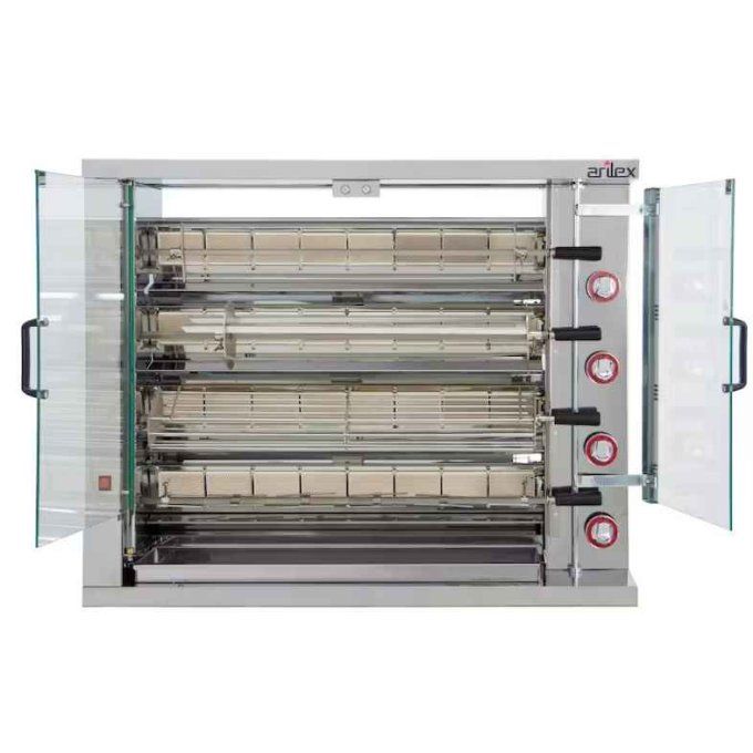 Rôtissoire à Gaz  4 Broches 16-24 poulets ARILEX 4ASG 