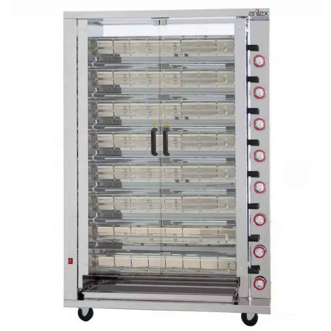 Rôtissoire à Gaz  8 Broches 32-48 poulets ARILEX 8ASG 