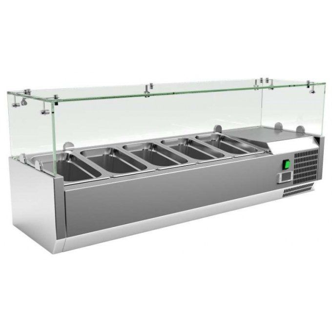 Vitrine 5 bacs GN1/4 avec dôme verre VRX1200330FG CLIMAHOSTELERIA
