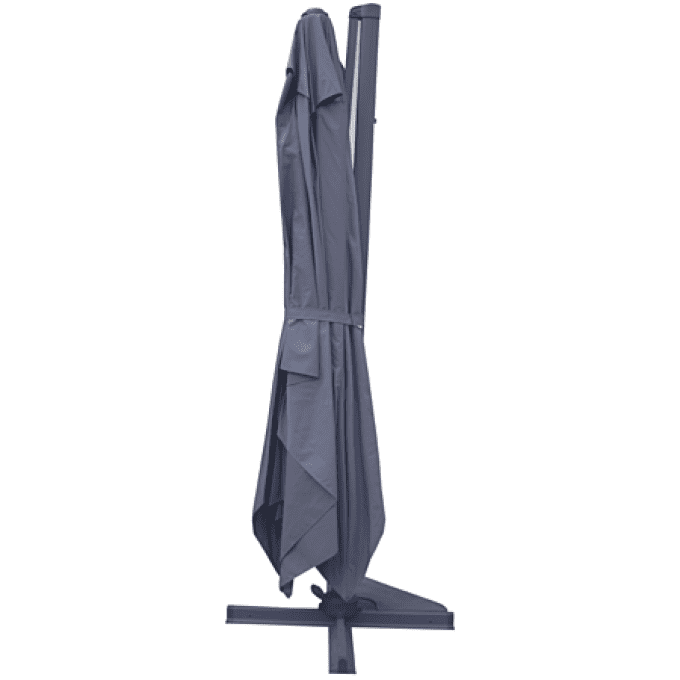 Parasol  déporté Alu  - 3 x 4 m - Gris - 