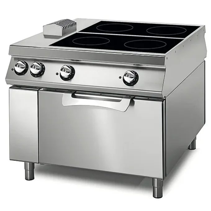 Table cuisson 4 plaques vitrocéramique sur four élec. statique VIRTUS VS110100CFVE 