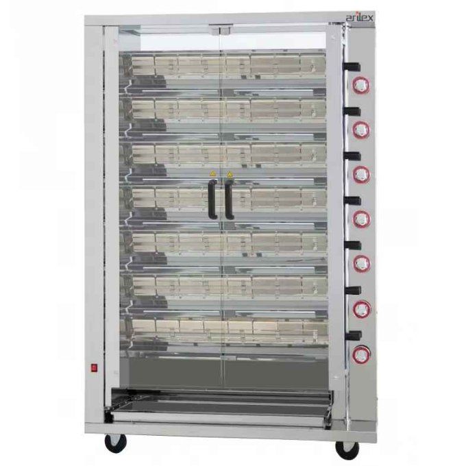 Rôtissoire à Gaz 7 Broches 28-42 poulets ARILEX 7ASG 