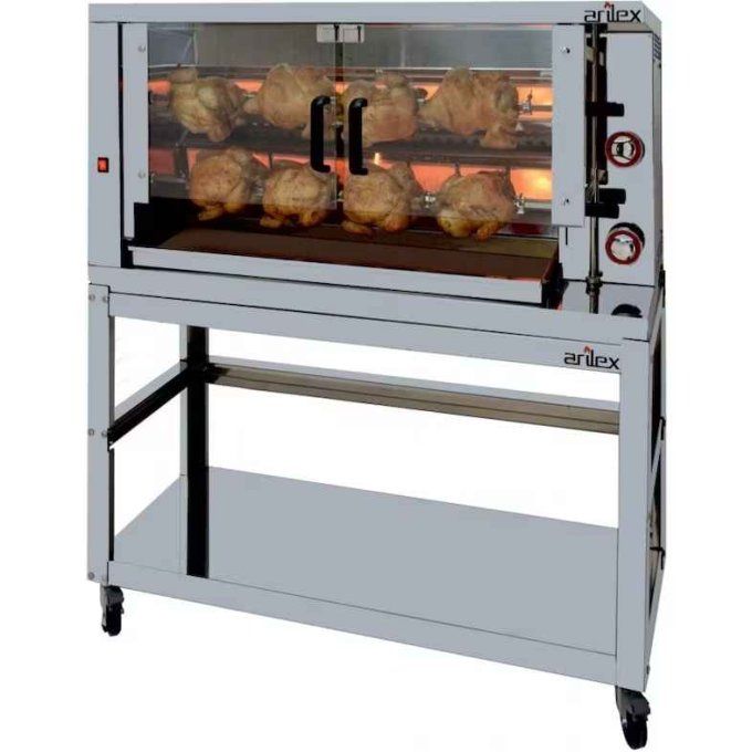 Rôtissoire à gaz 2 broches  8-12 poulets ARILEX 2ASG