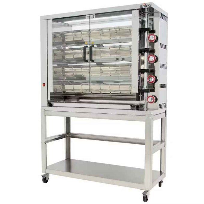 Rôtissoire à Gaz  4 Broches 16-24 poulets ARILEX 4ASG 