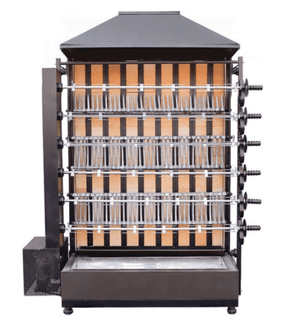 Rôtissoire feu de bois 6 épées 30 poulets MCM A6/30 