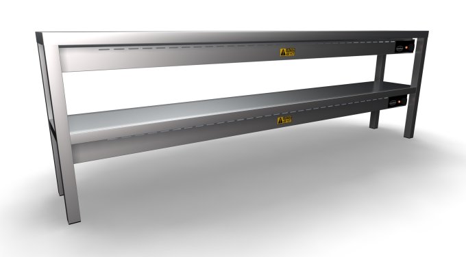 ÉTAGÈRE CHAUFFANTE EN CÉRAMIQUE 2 NIVEAUX 2000  12 HEATERS OF 250W