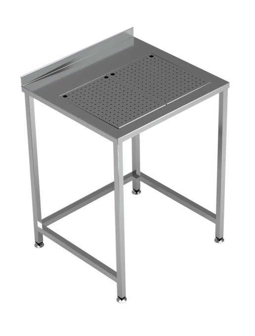 PLAN DE TRAVAIL AVEC BAC D'ÉGOUTTAGE INTÉGRÉ 700X650