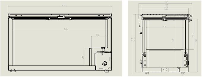 CONGÉLATEUR BAHUT COUVERCLE EN INOX 469 L