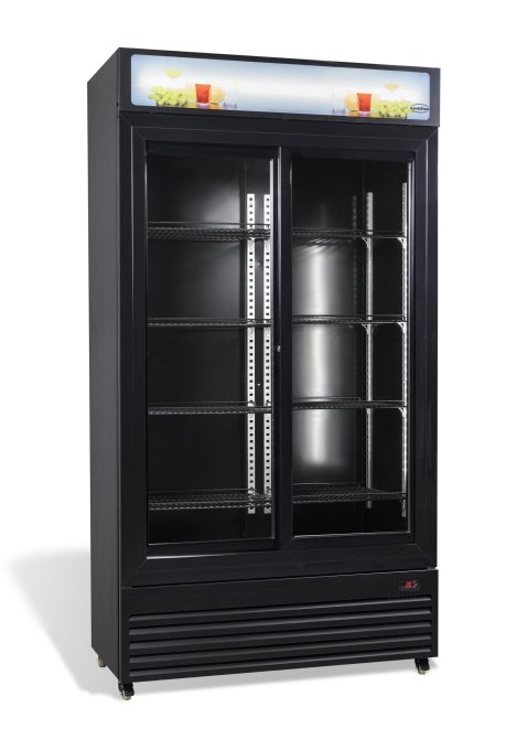 RÉFRIGÉRATEUR AVEC PORTES COULISSANTES EN VERRES BEZ-780 SL NOIR