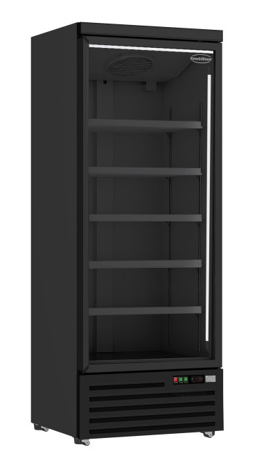RÉFRIGÉRATEUR 1 PORTE EN VERRE NOIR JDE-600R BL COMBISTEEL 7455.2242