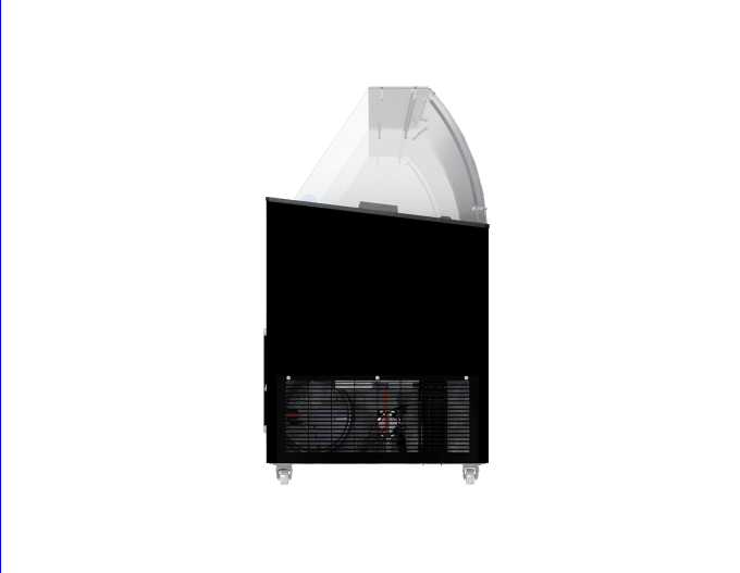 VITRINE À CREME GLACÉE TENERIFE NOIR 10X5 LTR