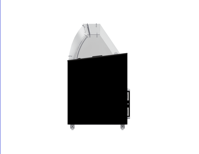 VITRINE À CREME GLACÉE TENERIFE NOIR 10X5 LTR