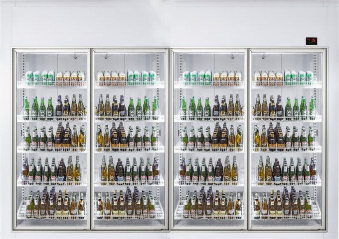 CHAMBRE FROIDE POSITIVE 3600x1200x2200 4 PORTES EN VERRE *TRANSPORT SUR DEMANDE*