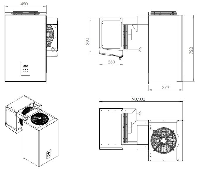 UNITÉ DE RÉFROIDISSEMENT TYPE NEGATIF 2-4 M3