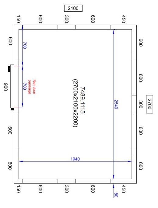 CHAMBRE FROIDE POSITIVE/NEGATIVE 2700X2100X2200  *TRANSPORT SUR DEMANDE*