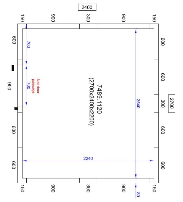 CHAMBRE FROIDE POSITIVE/NEGATIVE 2700X2400X2200  *TRANSPORT SUR DEMANDE*