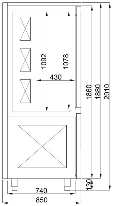 REFROIDISSEUR À VENTILATION 15x 1/1GN