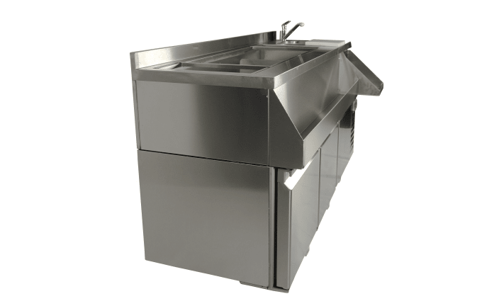 TABLE RÉFRIGÉRÉE 3 PORTES AVEC BAR À COCKTAILS