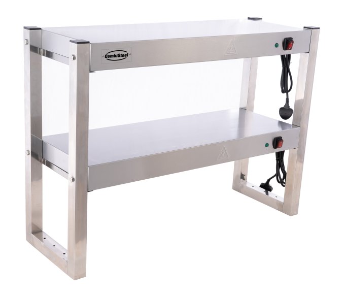 ÉTAGÈRE CHAUFFANTE EN HALOGENE 2 NIVEAUX 900 DÉMONTABLE COMBISTEEL 7539.0045