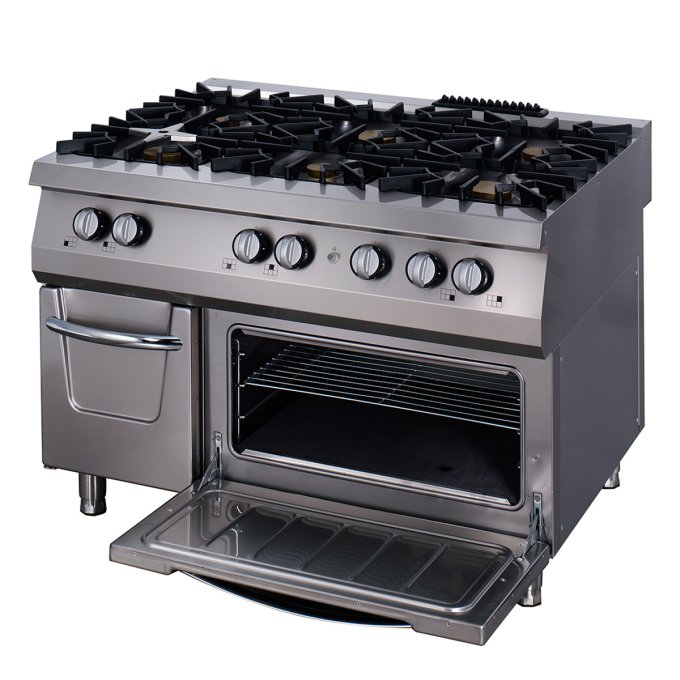 Premium cuisinière - 6 brûleurs - unité triple - profondeur 90 cm - incl four - gaz