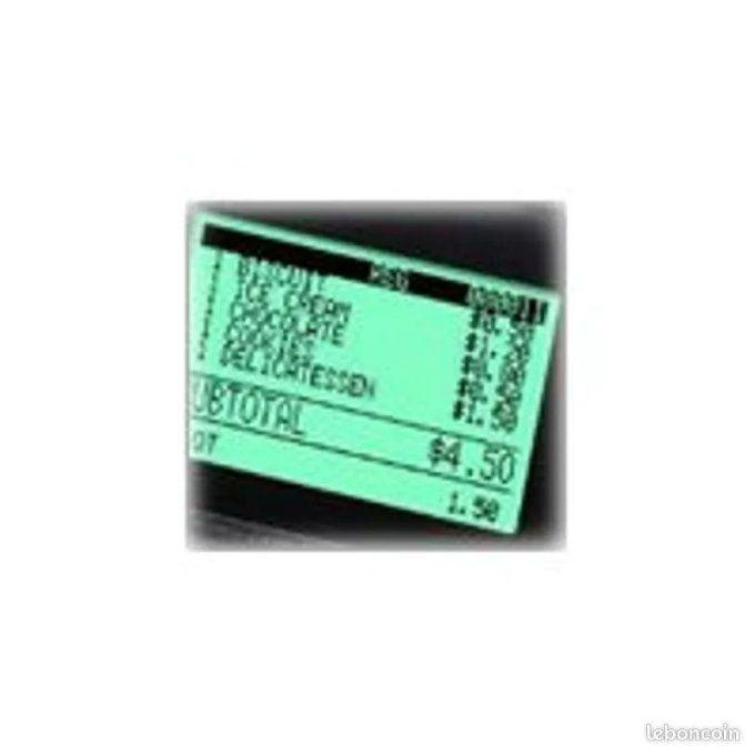 Caisse enregistreuse CASIO SE-C3500, couleur argent/noir, écran LCD avec rétroéclairage