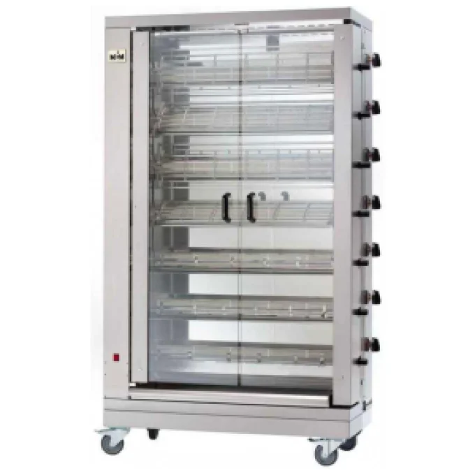 Rôtissoire électrique 7 broches 42 poulets MCM 7EE/7EEN   