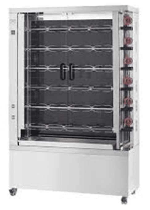 Rôtissoire vitrocéramique, 8 broches, 40 à 48 poulets - FECA 840-EKO-V 