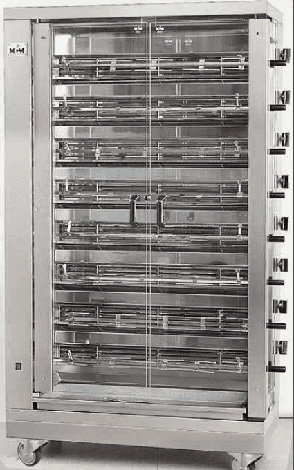 Rôtissoire électrique 15 broches 90 poulets MCM 8EEND