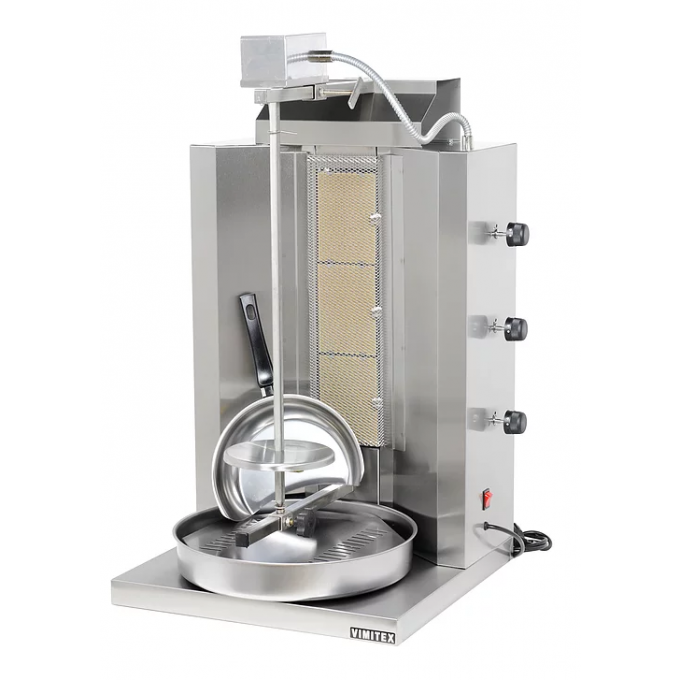 Doner Kebab Grill gaz infrarouges 3 brûleurs 20 kg VIMITEX 903 