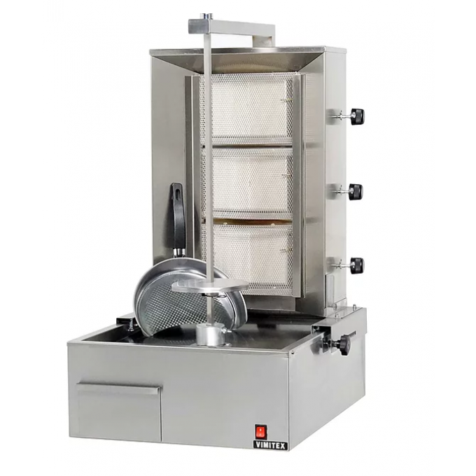 Doner Kebab Grill  gaz infrarouges 3 brûleurs 40 kg VIMITEX 903 TR