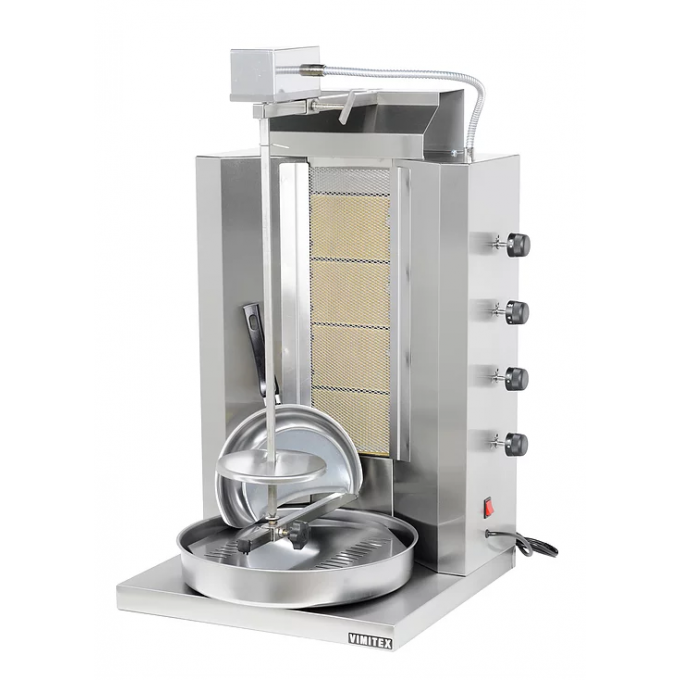 Doner Kebab Grill gaz infrarouges 4 brûleurs 100 kg VIMITEX 904 