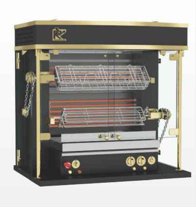 Rôtissoire électrique 2 broches 4/6 poulets ROTISOL 975.2OLE