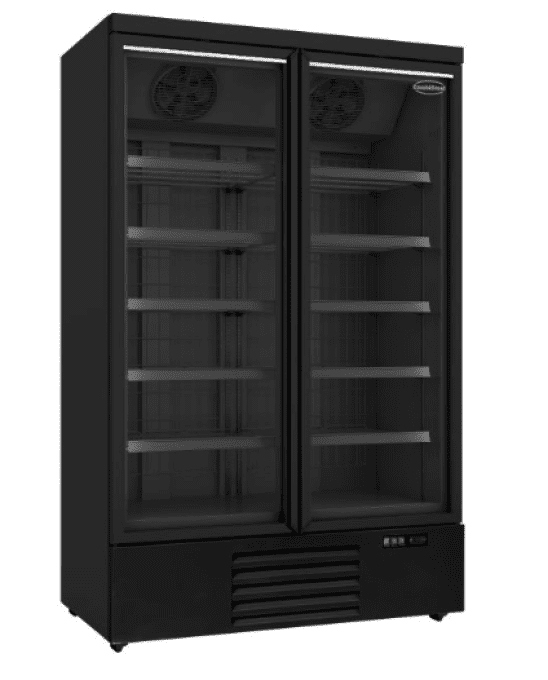 Congélateur 2 portes vitrées noir JDE-1000F BL COMBISTEEL 7455-2245