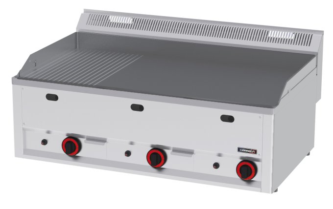 Plaque à snacker Fonte Rainurée Lisse 99 Gaz