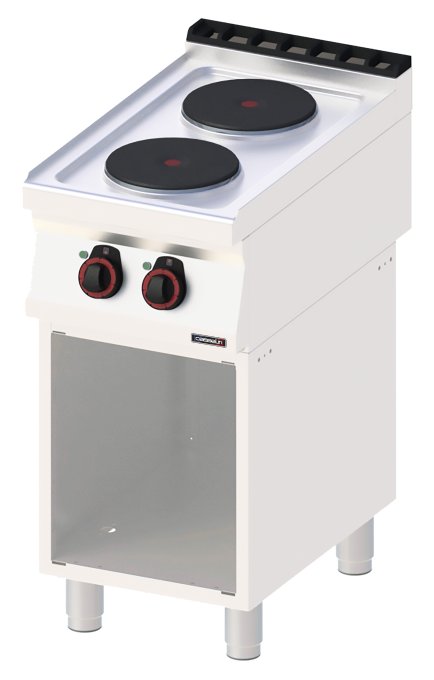 Fourneau électrique 2 feux avec soubassement 40