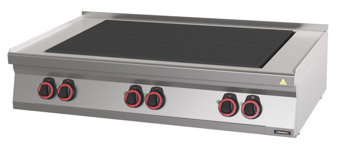 Fourneau électrique à poser 6 plaques coup de feu 120