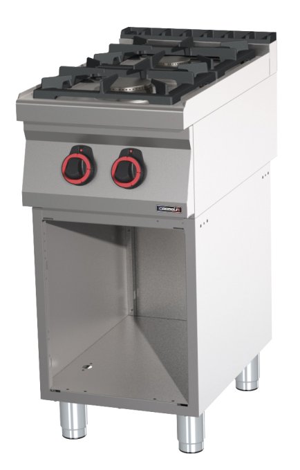 Fourneau gaz 2 feux avec soubassement 40