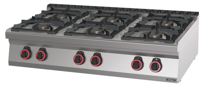 Fourneau gaz à poser 6 feux 120