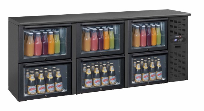 Arrière bar 3 x 2 tiroirs vitrés CASSELIN CAB32TV