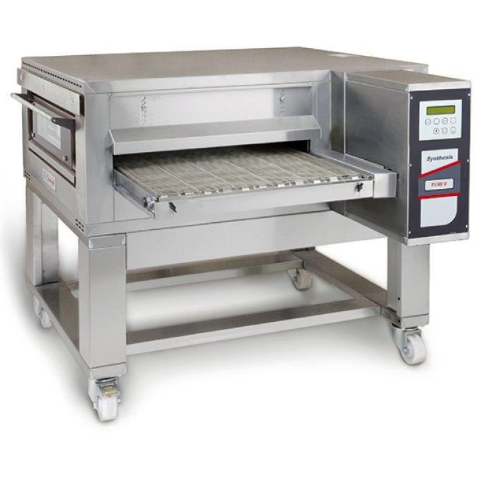 Four à tunnel gaz avec support sur roues 135 pizzas/h VIRTUS CAD0007