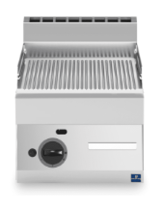 Plaque grillades gaz chromée rainurée VIRTUS MS654FTRGCRT