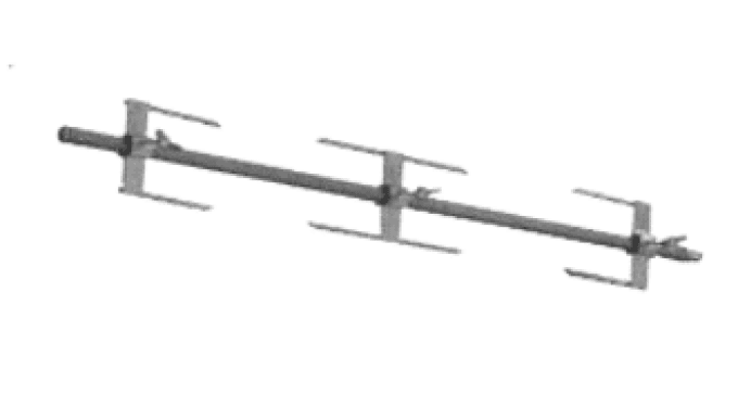 Broche volaille+2pics+1double 710x75x65mm BP1175  ROTISOL